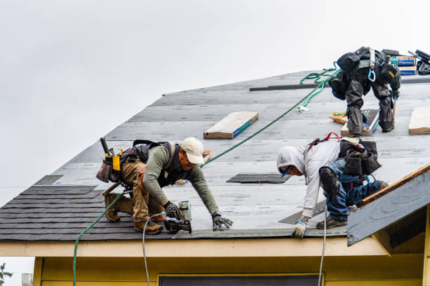 Professional Gutter Installation technician working in Monroe, VA